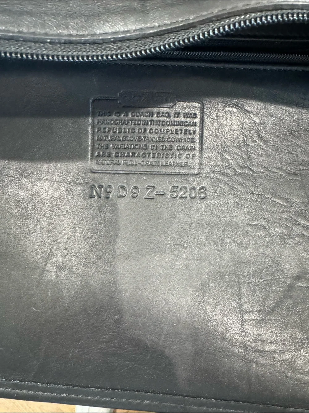 Coach Black Leather Messenger Bag Vintage 90’s Style 5206